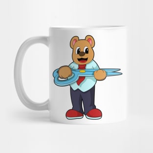 Bear as Hairdresser with Scissors Mug